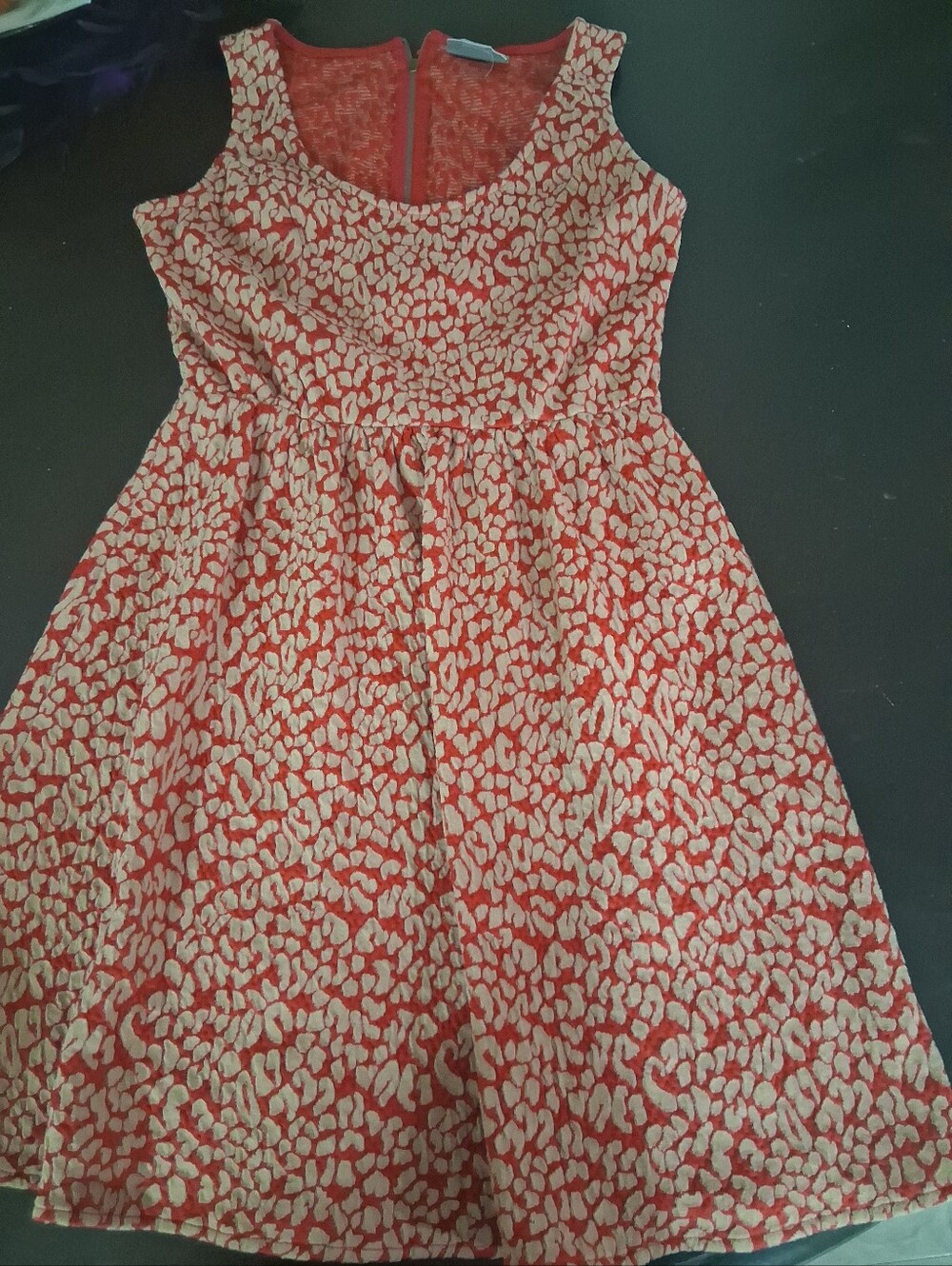 Maeve Red and Cream  Dress